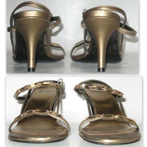 Size 5.5N Stuart Weitzman Champagne Crystal Heels